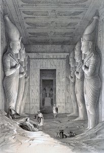 Intérieur du Grand Temple, Abou Simbel, 19e siècle - George Moore