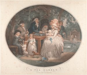 Un jardin de thé - George Morland
