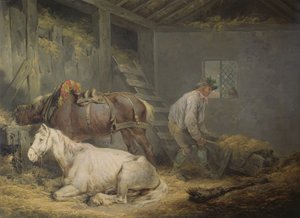Chevaux dans une écurie, 1791