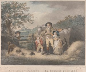 Ensemble de quatre : Le fermier en colère - George Morland