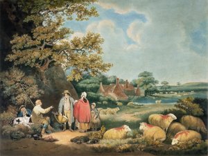 Les Bergers, gravé par William Ward, pub. par H. Morland, 1806 - George Morland