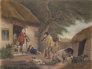 Le Garde-chasse, gravé par William Ward (1766-1826), publié par H. Morland, 1806