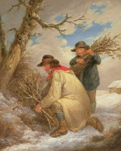 Ramasseurs de brindilles dans la neige - George Morland