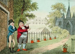 Montrant un jardin, gravé par Isaac Cruikshank, publié en 1796
