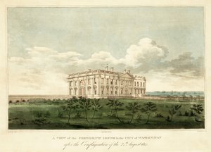 Vue de la Maison du Président dans la ville de Washington après l
