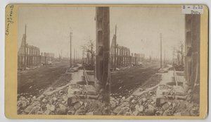 Vue stéréoscopique de Clark Street après l