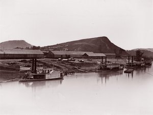 Rivière Tennessee à Chattanooga et éperon de Lookout Mountain - George N. Barnard