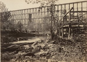 Pont en treillis à Whiteside - George N. Barnard