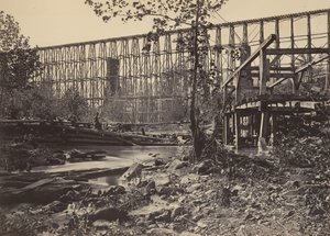 Pont à chevalets à Whiteside - George N. Barnard