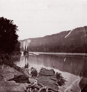 Transport américain dans les rapides, rivière Tennessee, ca. 1864 - George N. Barnard