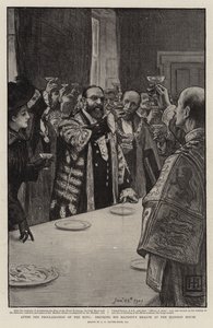 Après la proclamation du roi, buvant à la santé de Sa Majesté à la Mansion House - George Percy Jacomb Hood