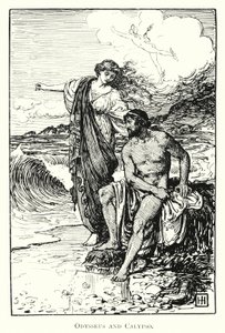 Odyssée : Ulysse et Calypso (gravure) - George Percy Jacomb Hood