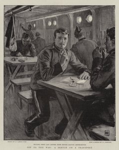 En route pour la guerre, une esquisse sur un transport - George Percy Jacomb Hood