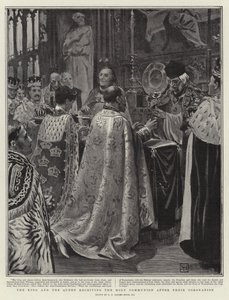 Le Roi et la Reine recevant la Sainte Communion après leur Couronnement - George Percy Jacomb Hood