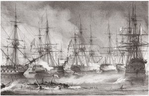 La bataille navale de Navarin le 20 octobre 1827, 1828 - George Philip Reinagle