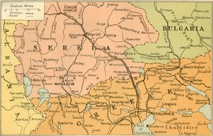 Carte du front de Salonique, 1919 - George Philip and Son Ltd