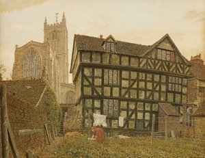 Église et ancienne maison inhabitée à Ludlow, 1871-72
