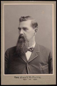 Portrait de John Van McDuffie 1841-1896, avant 1896