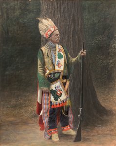 Homme blanc en costume Chippewa, fin 19ème-début 20ème siècle - George Prince