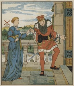 Illustration de Rumpelstiltskin par les frères Grimm - George R. Halkett