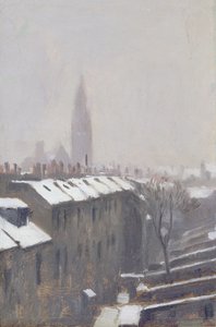 Duke Street sous la neige, Édimbourg, 1870