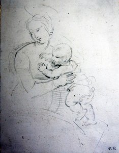 Une mère et son enfant - étude pour les Anciens