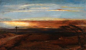 Paysage au coucher du soleil - George Richmond