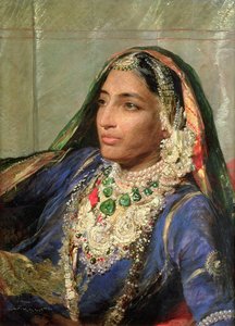 Portrait de Rani Jindan Singh, en sari indien - George Richmond