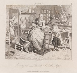 Salon de coiffure, Rouen, c.1821