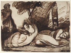 Cimon et Iphigénie : scène tirée du Décaméron de Boccace - George Romney