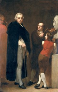 John Flaxman (1755-1826) modelant son buste de William Hayley (1745-1820), vers 1791-92