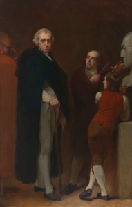 John Flaxman modelant le buste de William Hayley