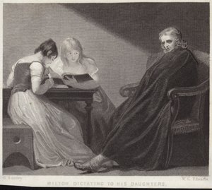 John Milton dictant à ses filles