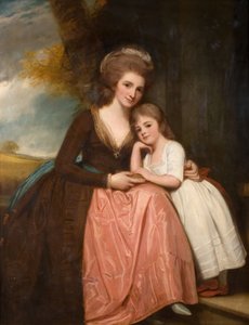 Portrait de Mme Bracebridge et de sa fille Mary, 1784 - George Romney