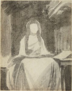 Étude de portrait de Lady Hamilton en Sainte Cécile - George Romney