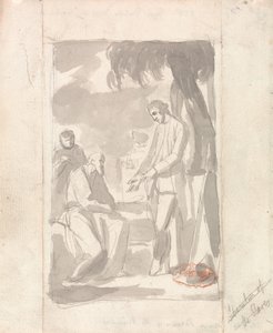 Étude pour le portrait du major Thomas Pearson et du brahmane - George Romney