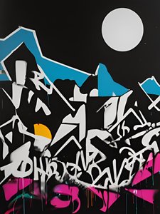 Metropolis au clair de lune, 21e siècle (peinture) - George Rosaly