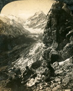 Mont Cook et le glacier et la vallée de Hooker, Nouvelle-Zélande, vers 1909 - George Rose