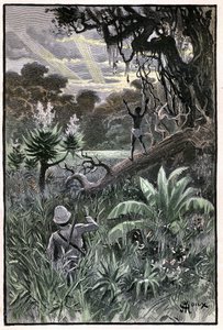 Illustration de George Roux pour le livre de Jules Verne 