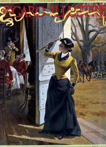 Jeune femme appelant les chasseurs - George Roux