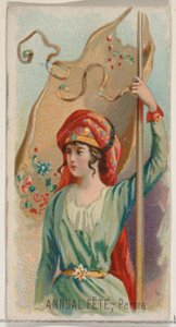 Fête annuelle, Perse, de la série Holidays N80 pour les cigarettes Duke, 1890