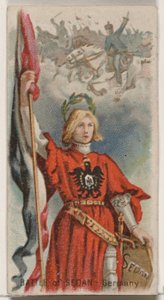 Bataille de Sedan, Allemagne, de la série Holidays N80 pour les cigarettes Duke, 1890 - George S. Harris and Sons
