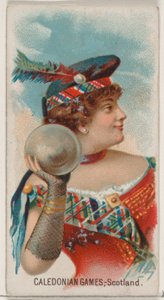 Jeux calédoniens, Écosse, de la série Holidays N80 pour les cigarettes Duke, 1890