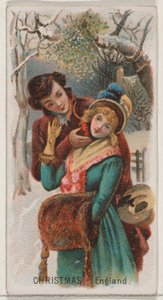 Noël, Angleterre, de la série Holidays N80 pour les cigarettes Duke, 1890 - George S. Harris and Sons