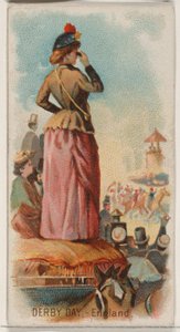 Jour de Derby, Angleterre, de la série Holidays N80 pour les cigarettes Duke, 1890