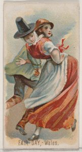 Jour de foire, Pays de Galles, de la série Holidays pour les cigarettes Duke - George S. Harris and Sons