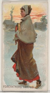 Jour des ancêtres, États-Unis, de la série Holidays N80 pour les cigarettes Duke - George S. Harris and Sons