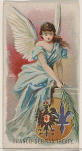Traité franco-allemand, de la série Holidays N80 pour les cigarettes Duke, 1890 - George S. Harris and Sons