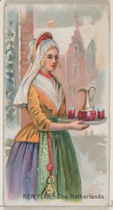 Nouvel An, Pays-Bas, de la série Holidays N80 pour les cigarettes Duke, 1890 - George S. Harris and Sons