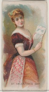 Saint Valentin, États-Unis, de la série Holidays N80 pour les cigarettes Duke, 1890